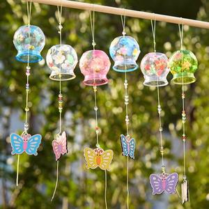 민화샵 봄종만들기 나비 후우링 봄종 DIY키트 환경꾸미기 풍경현관도어벨 일본유리문종 풍경소리소방울