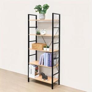 코멧 5단 책장, 블랙, 60x28x148c..., one option