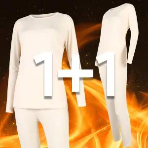 [NK아울렛]엔케이아울렛 [1+1]G발란 여성 기능성 발열 내의 고탄력 상하세트 내복세트