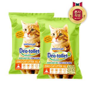 LG유니참 감자&사막화 Zero 고양이모래 4L 2개