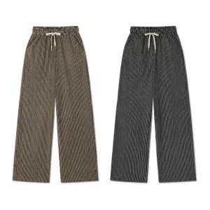 [엠엔씨][MNC] [2장묶음] 와이드핏 줄무늬패턴 밴딩바지 (MDIP786JO)