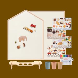 [노리터보드] 2025 홈스쿨링SET 유아 자석 칠판 스탠드 교구 필기구