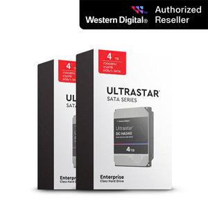 공식판매원 WD ULTRASTAR HA340 3.5 4TB 7200RPM 2PACK HDD 하드디스크 WUS721204BLE6L4