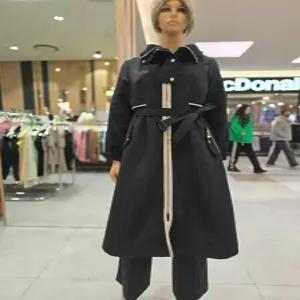 [에고이스트] 배색 해리 트렌치형 롱 점퍼  ER2TC-800