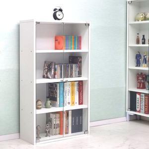 드림퍼니처 모던1036 유리문 깊이24cm 4단 DVD 수납장 6단 CD 장식장 3단 진열장 피규어 소품장 다용도 틈새장 책장 공간박스