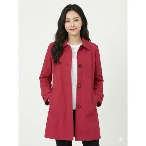 [하프클럽/크로커다일레이디]캐쥬얼한 트렌치코트 레드 CLCSCT103