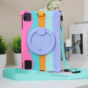 LG 울트라탭 뮤패드 K10 Plus 호환 케이스 실리콘 회전 거치대 어깨끈 태블릿 커버