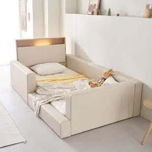 아씨방가구 제로업 LED수납헤드 저상형 어린이 데이베드 침대 SS 독립