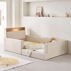 아씨방가구 제로업 LED수납헤드 저상형 어린이 데이베드 침대 SS 본넬