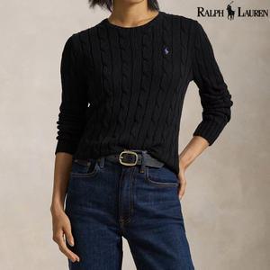 폴로랄프로렌 여성 코튼 케이블 니트 스웨터 블랙 WMPOSWENC020663-001