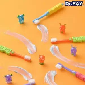 닥터레이 애니멀월드 어린이칫솔 1입 x 8개(4종 2세트)_3세~7세 권장