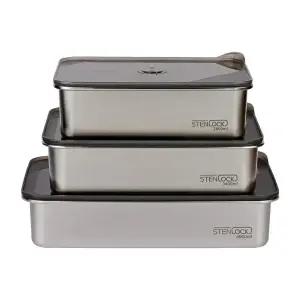 스텐락 스마트에어홀 밀폐 바트 스텐 밧드 트레이 3종세트 (S,M,L)