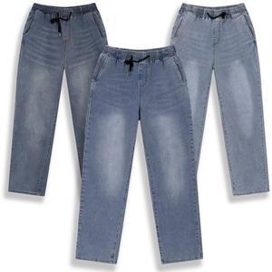 [디바옴므]바이오 워싱 세미와이드핏 데님 스판 밴딩 팬츠 청바지 빈티지 일자