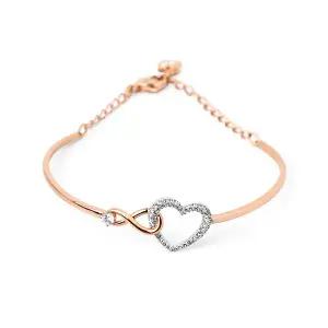[스와로브스키] 여성 미디움 Infinity Heart 뱅글 하트 팔찌(R1)(5518869)