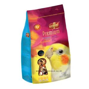 비타폴 프리미엄 중소형 1kg 조류 사료 앵무새 모이 먹이 코뉴어 모란앵무 왕관앵무