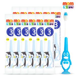 맘앤쥬 NEW 펭귄 뽁뽁이 유아칫솔 블루 12개