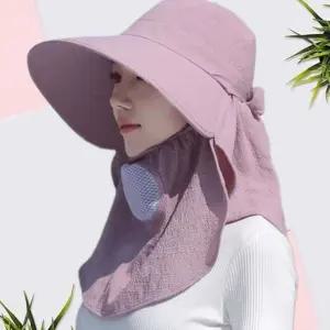 여성 여름 햇빛차단 목가림 마스크 농사 일모자 WON-WH-WEBF222