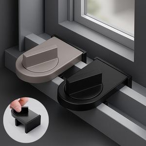 무타공 창문 방충망잠금장치 안전 고정 스토퍼 미닫이 샷시 슬라이딩 도어 걸쇠 락 추락방지