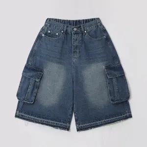 [엠엔씨][MNC] 카고워싱 버뮤다 뒷밴딩청반바지 (MDSP334FF)