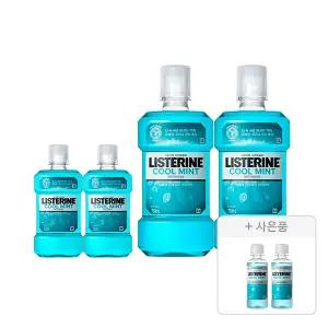 리스테린액 쿨민트 750ml, 2개 + 250ml, 2개 + 증정(쿨민트 마일드 100ml, 2개)