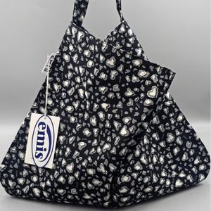 EMIS 이미스가방 로고 레오파드 에코백 블랙 매장정품