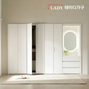 매튜 E0 무몰딩 그립 안방 여닫이 붙박이장 360 390cm