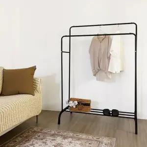 홈앤비전 간편조립 고정형 2단 듀얼 사무실 스탠드 행거