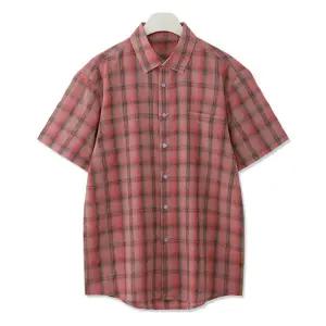 [엠엔씨][MNC] 코튼린넨 체크 반팔셔츠 (MDSS070JO)