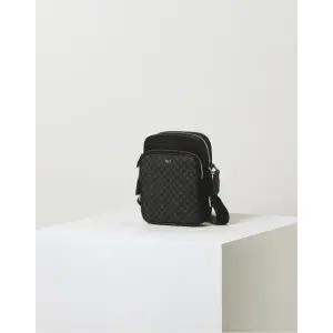 [롯데백화점]닥스 액세서리 블랙 가죽배색 나일론 미니크로스백 DBBA2F592BK