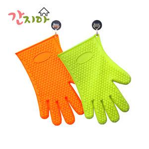 간지아 실리콘 내열장갑 2P 오븐·캠핑·주방 다용도 장갑