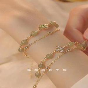 천연옥팔찌 여성 팔찌선물용 쥬얼리 옥팔찌 비취 천연옥 아이템 액세서리