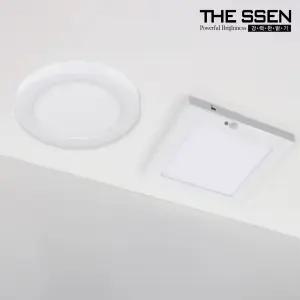 LED 에코 원형/사각 슬림엣지(6) 12W 직부등/센서등 화이트 플리커로우 주광색(6500K)/주백색(4000K)