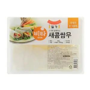일가 비타 새콤쌈무 3kg X4개 1BOX 국산 업소용 대용량 무쌈 식당