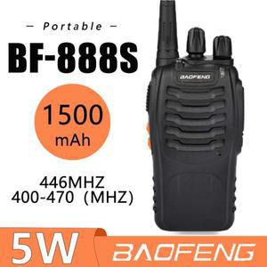 바오펑 BF-888S 무전기 세트 (2개입) - UHF 장거리 충전식 내구성 강한 ABS 야외 활동에 적합