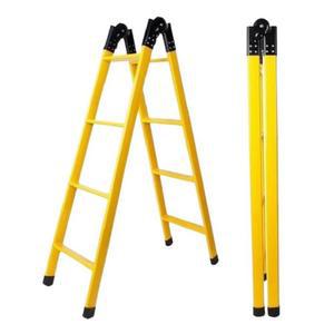 절연 사다리 FRP 플랫폼 작업장 노란색 비전도체 두꺼운 안전 1.5m 접이식 2단
