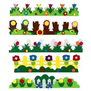 신학기 학급게시판 환경미화 울타리 펠트 교실꾸미기 꽃 알림게시판 장식