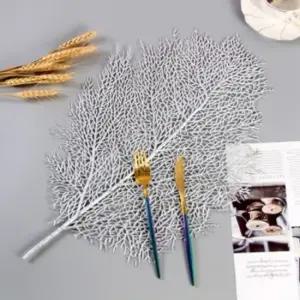 테이블데코 리프 식탁매트 2p 실버) 식탁 인테리어 주방매트 다용도매트 식탁테이블매트