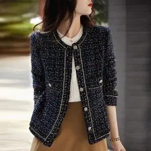 가을 라운드넥 클래식 로리아트위드자켓