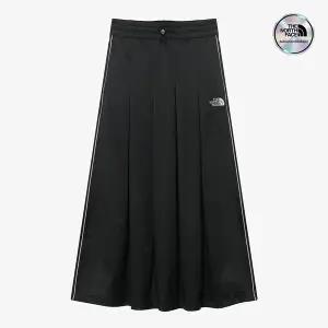 [노스페이스] [노스페이스 공식] NK6NR31J 화이트라벨 여성 새틴 플레어 스커트_BLACK