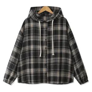 [엠엔씨][MNC] 후드 스트링 체크셔츠 (MDLS248WB)