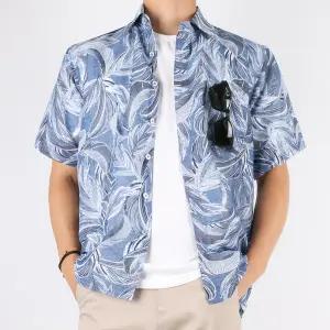 [NK아울렛]엔케이아울렛 B-남성하와이안반팔셔츠 6종 해변 모래사장 바캉스 휴양지 야자수 오버핏 남방