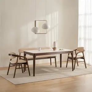 [삼익가구]더우디 포세린 통세라믹 4인용 와이드 원목 식탁 1600 테이블