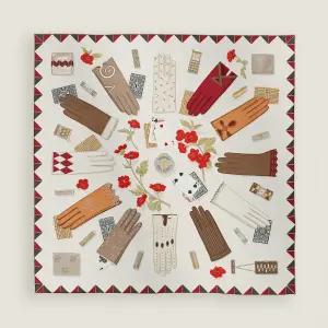 에르메스 레흐르 데 간츠 스카프 90 H004211S 01 블랑 까쎄