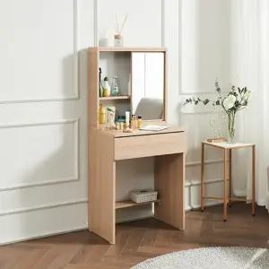 땡스리빙 거울형 슬림 화장대 600 수납 콘솔 드레스룸 화장대