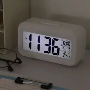 수험생 알람시계 소형 디지털 무소음 LCD 야광 탁상시계