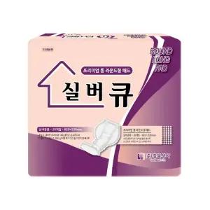 실버큐 롱 라운드형 패드(20매x10팩) 총200매 국내생산 성인용기저귀 땅콩형