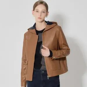 [르오트(LeOT)] 천연양가죽100 후드 레더 자켓-사이즈 55~77까지