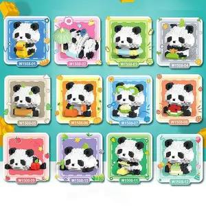 [퍼즐피플]나노블럭 미니 판다 팬더 12종 세트 1977조각(PCS)