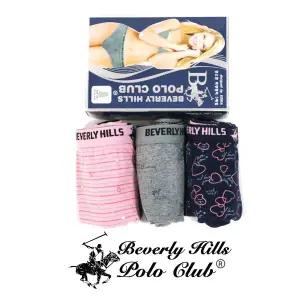 [비버리힐즈폴로클럽]여성 스판 로고밴드 위생팬티 3종세트 BPW-3009