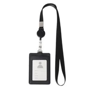 1개 블랙 사원증 릴 목걸이 릴홀더 출입증 목걸이 줄 ID카드 릴케이스 교통카드 카드